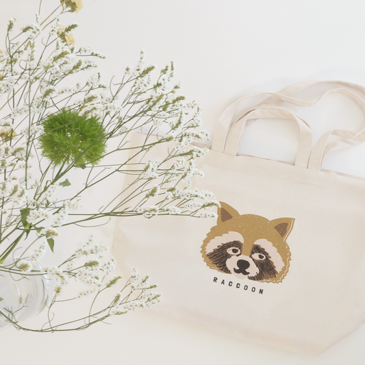 パイナップルリーフ繊維を再利用した2wayトートバッグ/Raccoon