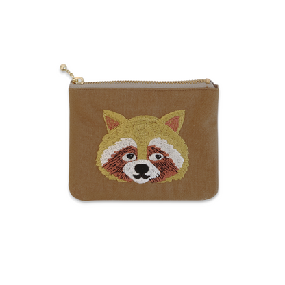 Raccoon: Tissue pouch dyed with coffee grounds