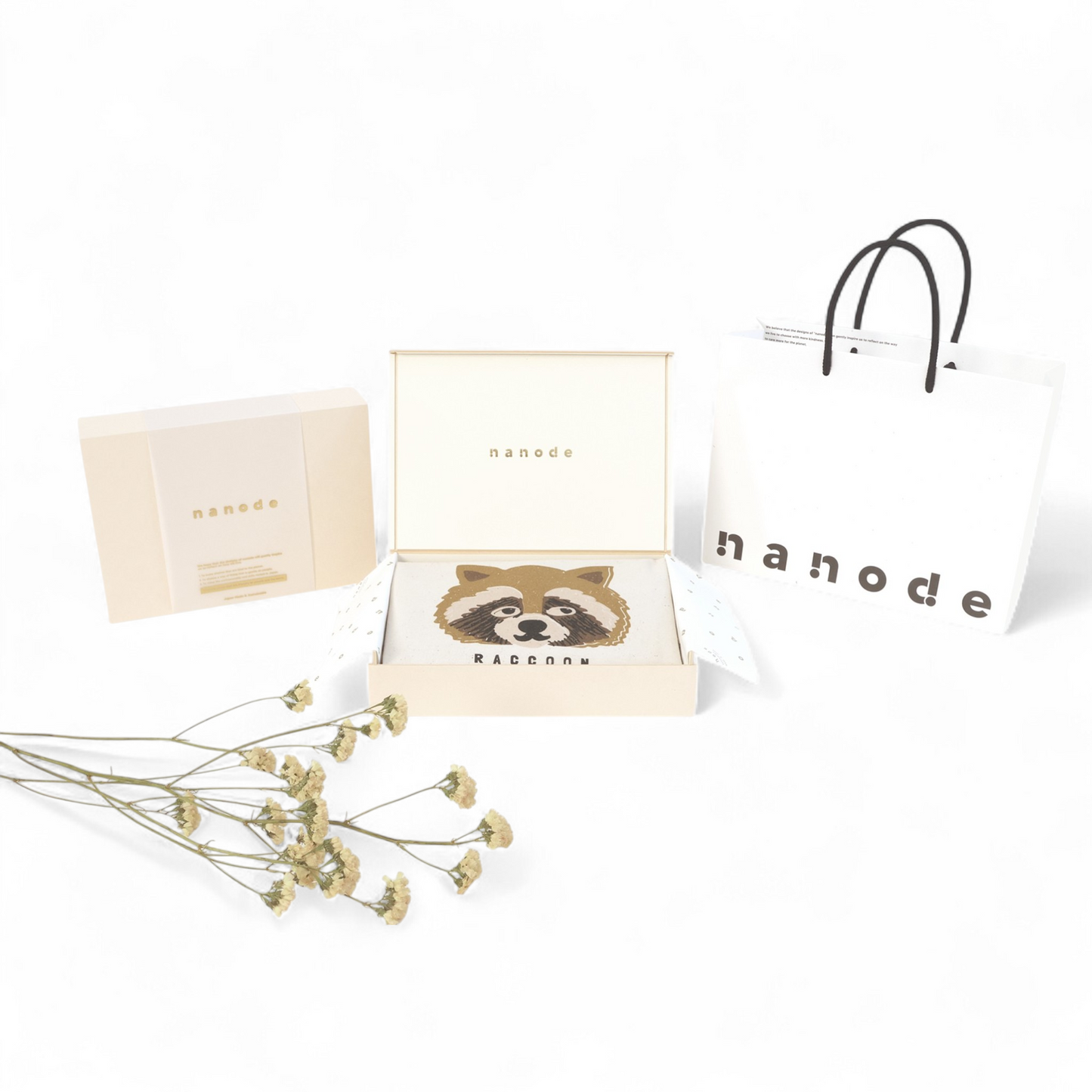 Raccoon gift box set (2way tote bag)