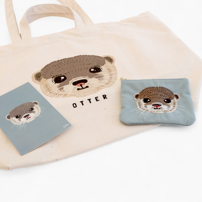 Otter gift box set (tissue pouch &amp; 2-way tote bag)