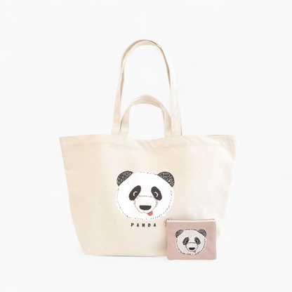 Panda gift box set (tissue pouch &amp; 2way tote bag)