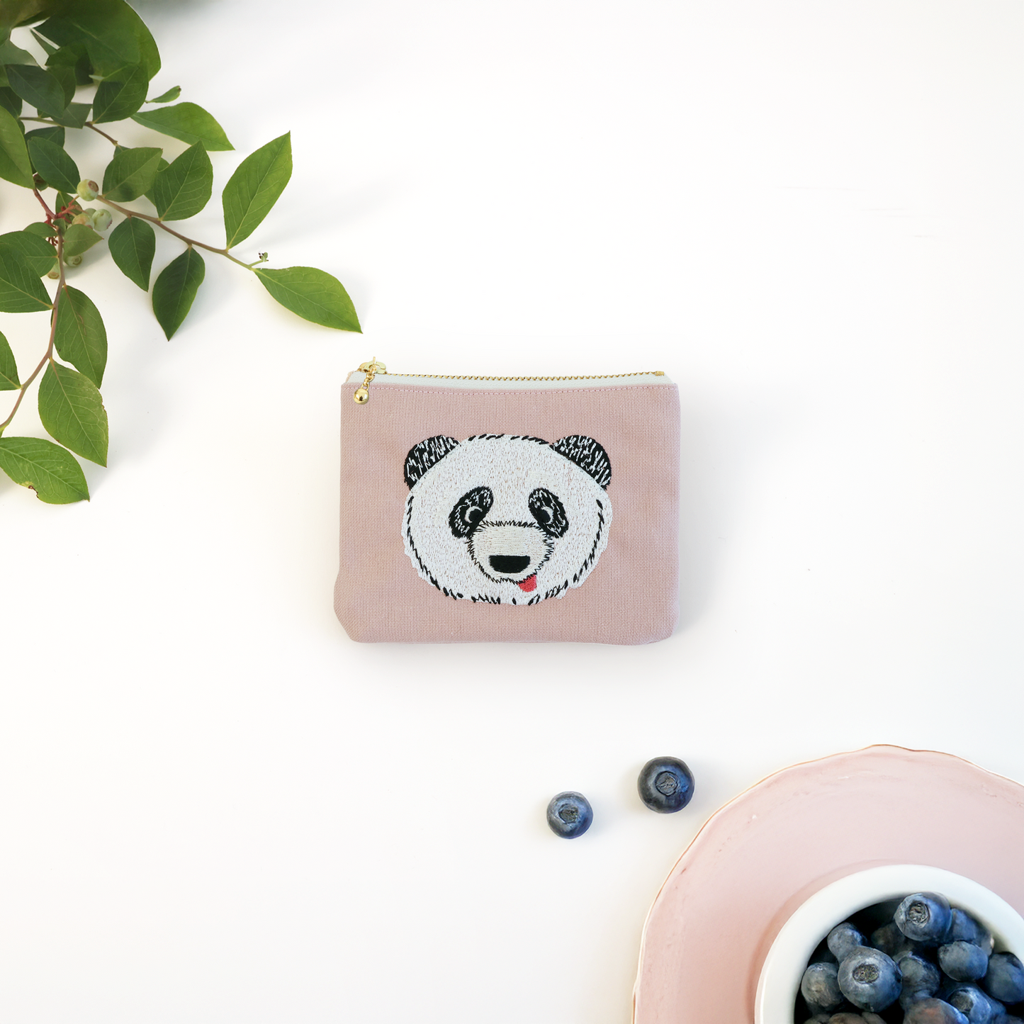 Blueberry dyed tissue pouch Panda